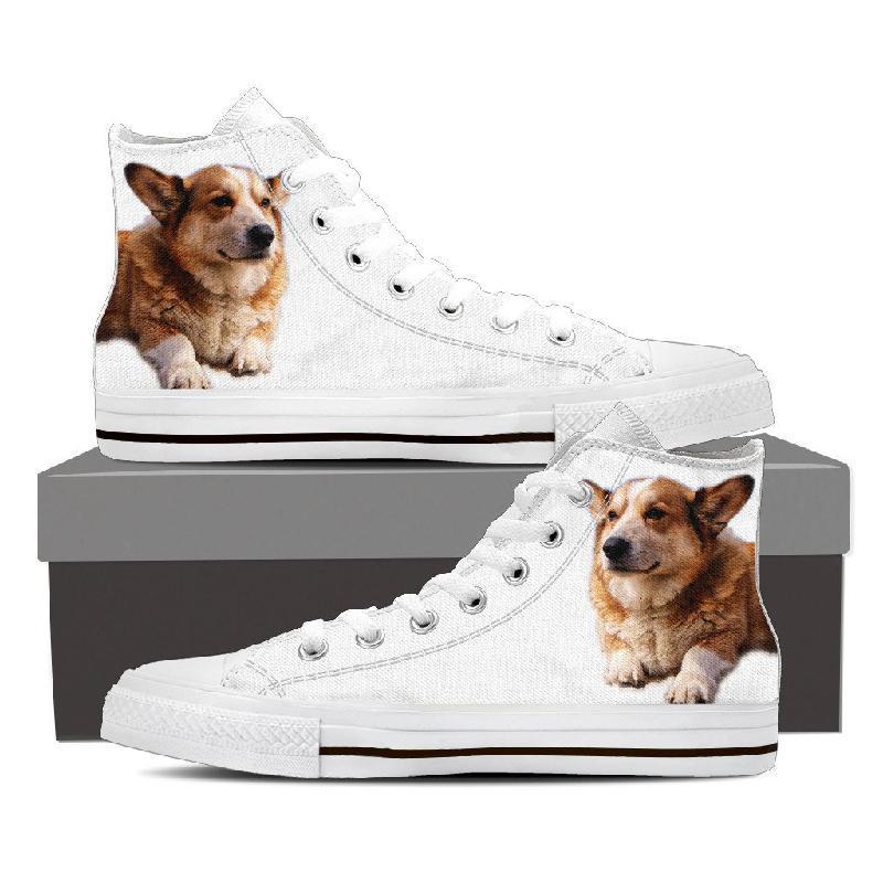 Corgi Women High-Top White-KaboodleWorld