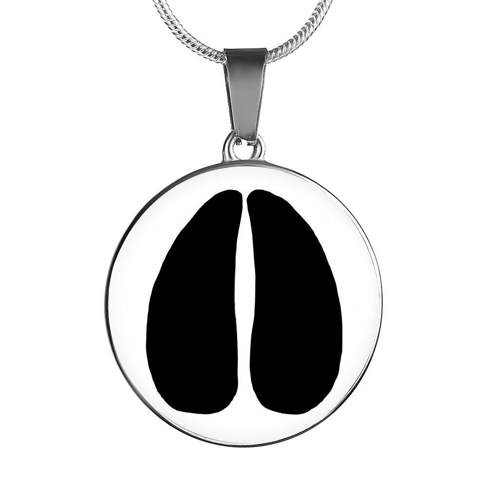 Cow Hoof Luxury Necklace with Circle Charm-KaboodleWorld