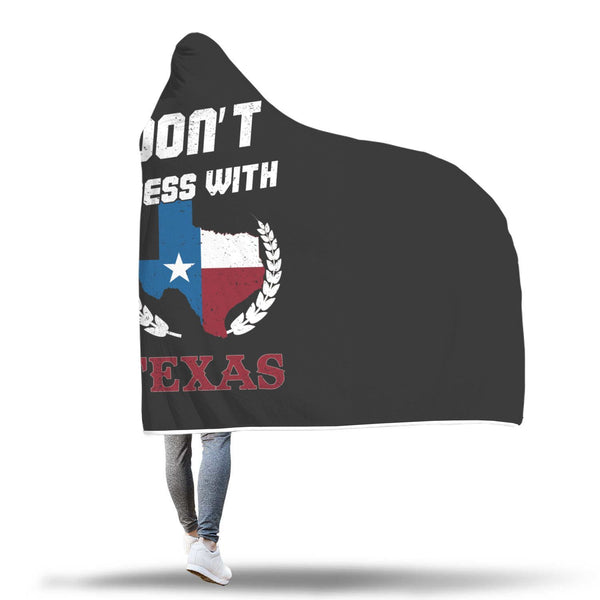 Cozy Don't messy with Texas Hooded Blanket-KaboodleWorld