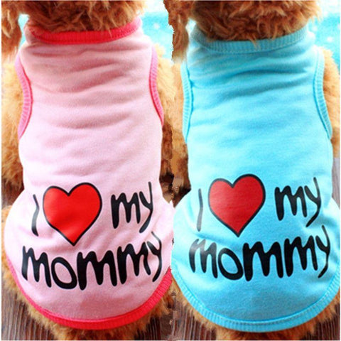 Cute Dog T shirt Love Mommy Daddy-KaboodleWorld