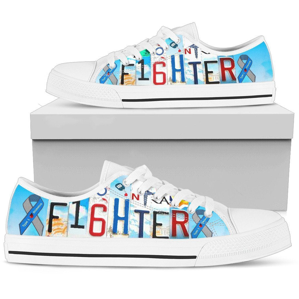 Diabetes Fighter Low Top Shoes-KaboodleWorld