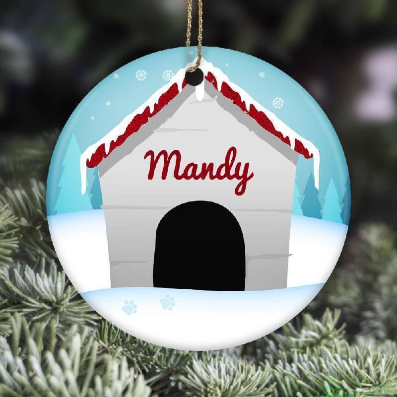 Dog Personalized Ceramic Christmas Ornament-KaboodleWorld