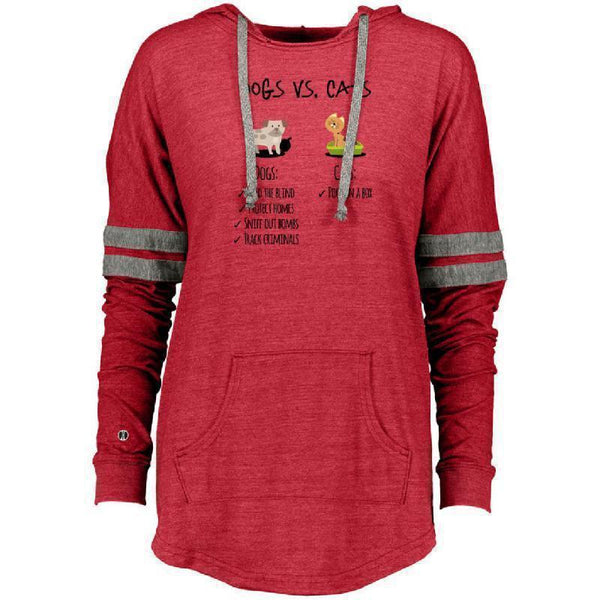 Dog vs Cats Holloway Ladies Hooded Low Key Pullover-KaboodleWorld