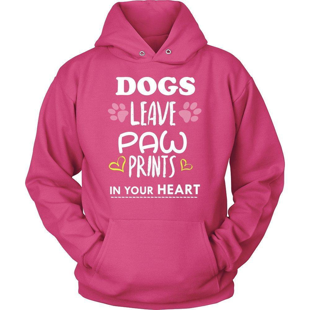 Dogs Leave Paw Prints In Your Heart Unisex Hoodie-KaboodleWorld