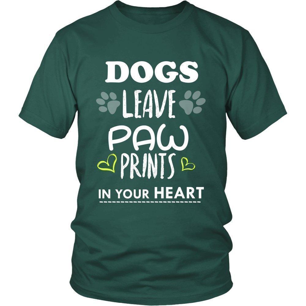 Dogs Leave Paw Prints In Your Heart Unisex Shirt-KaboodleWorld