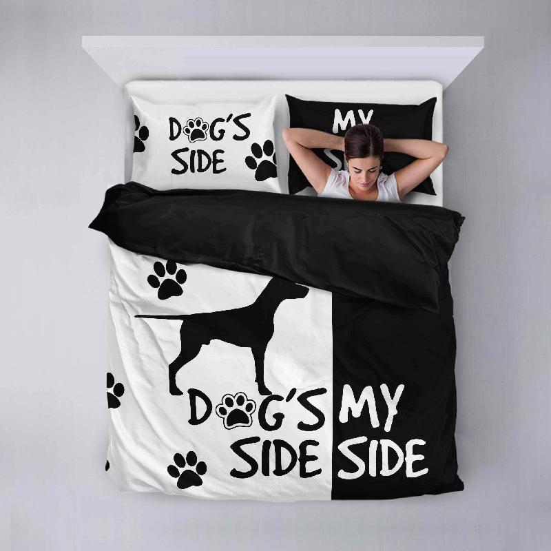 "Dog's Side, My Side" Doberman Duvet Cover-KaboodleWorld