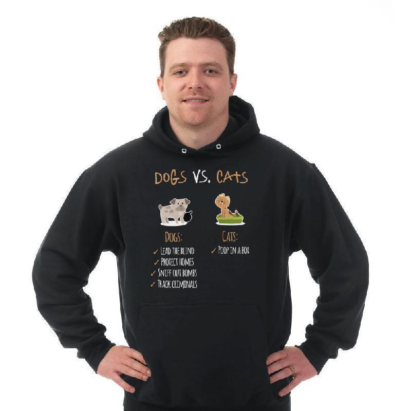 Dogs vs Cats Unisex Hoodie-KaboodleWorld