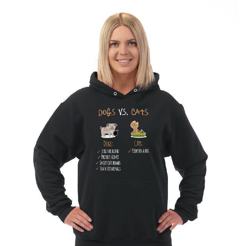 Dogs vs Cats Unisex Hoodie-KaboodleWorld