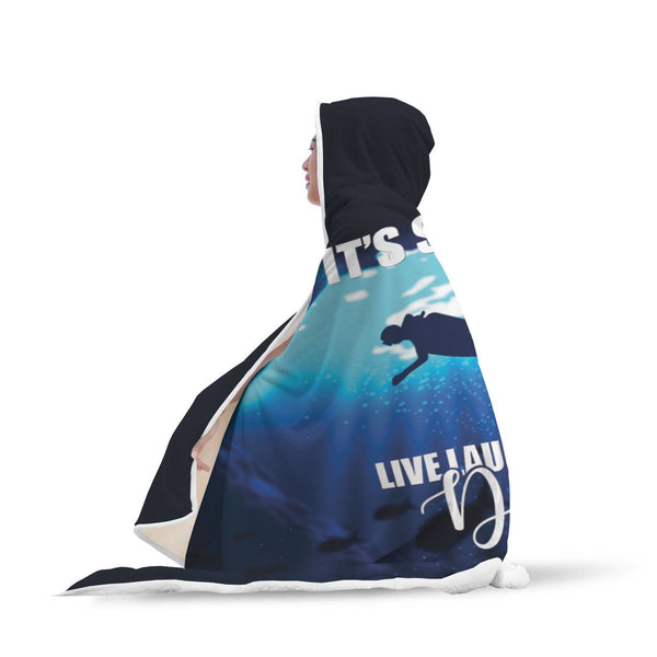 Epic Live Laugh Love Dive Hooded Blanket-KaboodleWorld