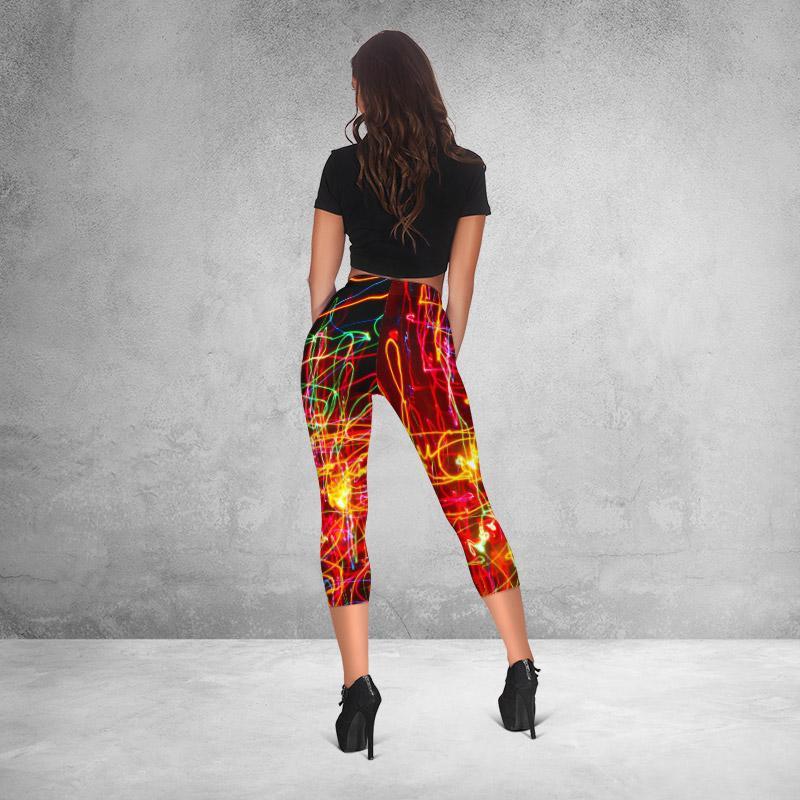 Fashionable Comfy Vibrant Capris - Graffiti 17-KaboodleWorld
