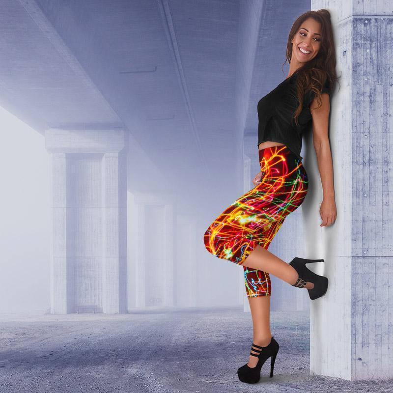 Fashionable Comfy Vibrant Capris - Graffiti 17-KaboodleWorld