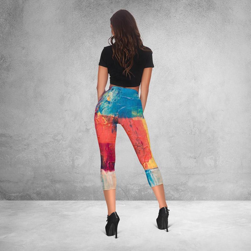 Fashionable Comfy Vibrant Capris - Graffiti 19-KaboodleWorld