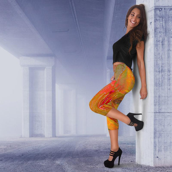 Fashionable Comfy Vibrant Capris - Graffiti 23-KaboodleWorld