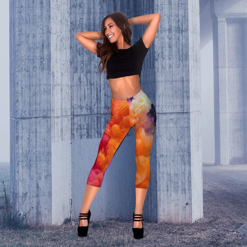Fashionable Comfy Vibrant Capris - Graffiti 24-KaboodleWorld