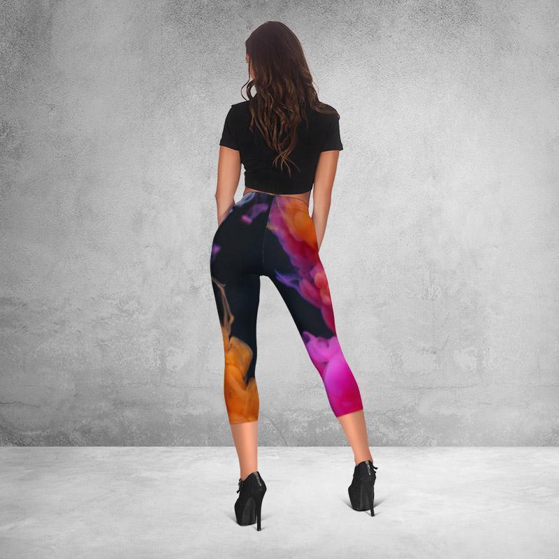 Fashionable Comfy Vibrant Capris - Graffiti 24-KaboodleWorld
