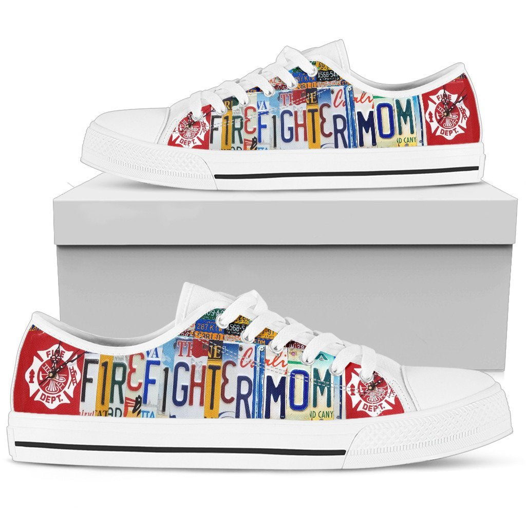 Firefighter Mom Low Top Shoes-KaboodleWorld