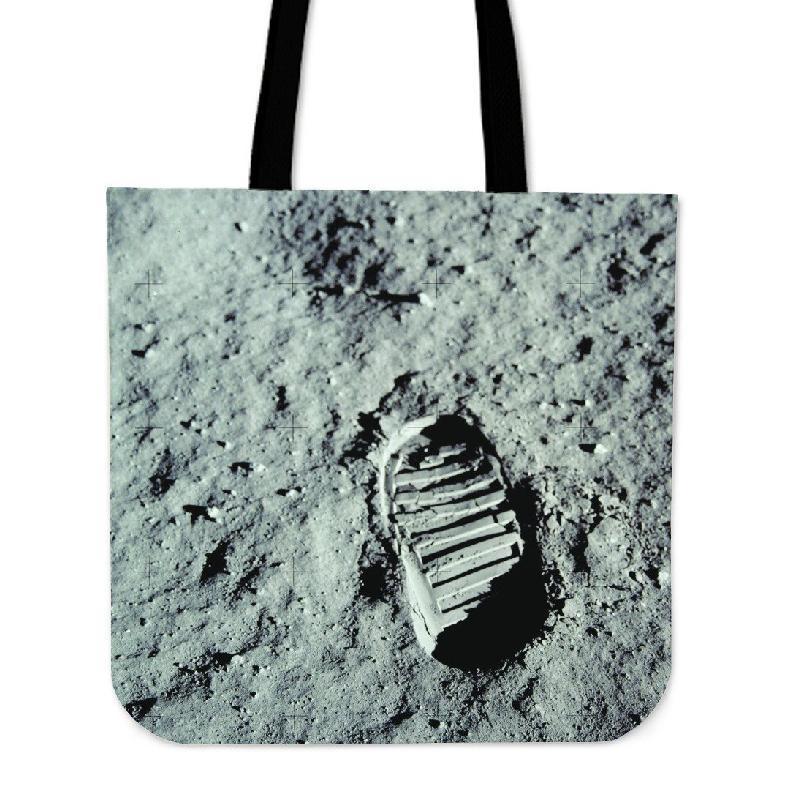 Foot Print on the Moon - Cotton Tote-KaboodleWorld