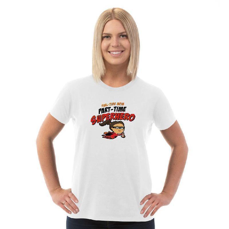 Full time Mom, Part time Super Hero - Bella + Canvas Unisex Jersey Short-Sleeve T-Shirt-KaboodleWorld