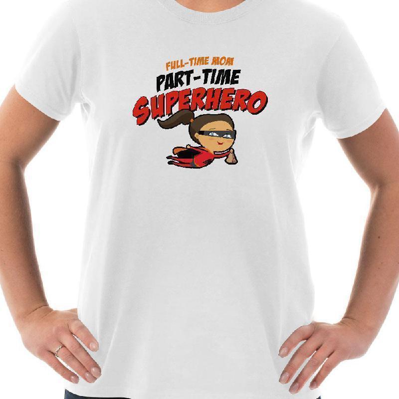 Full time Mom, Part time Super Hero - Bella + Canvas Unisex Jersey Short-Sleeve T-Shirt-KaboodleWorld