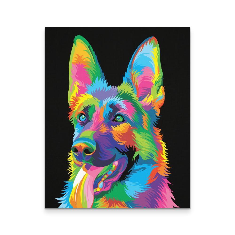 German Shepherd Canvas Art 16x20-KaboodleWorld