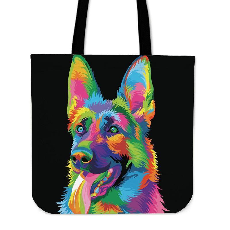 German Shepherd Cotton Tote Bag-KaboodleWorld