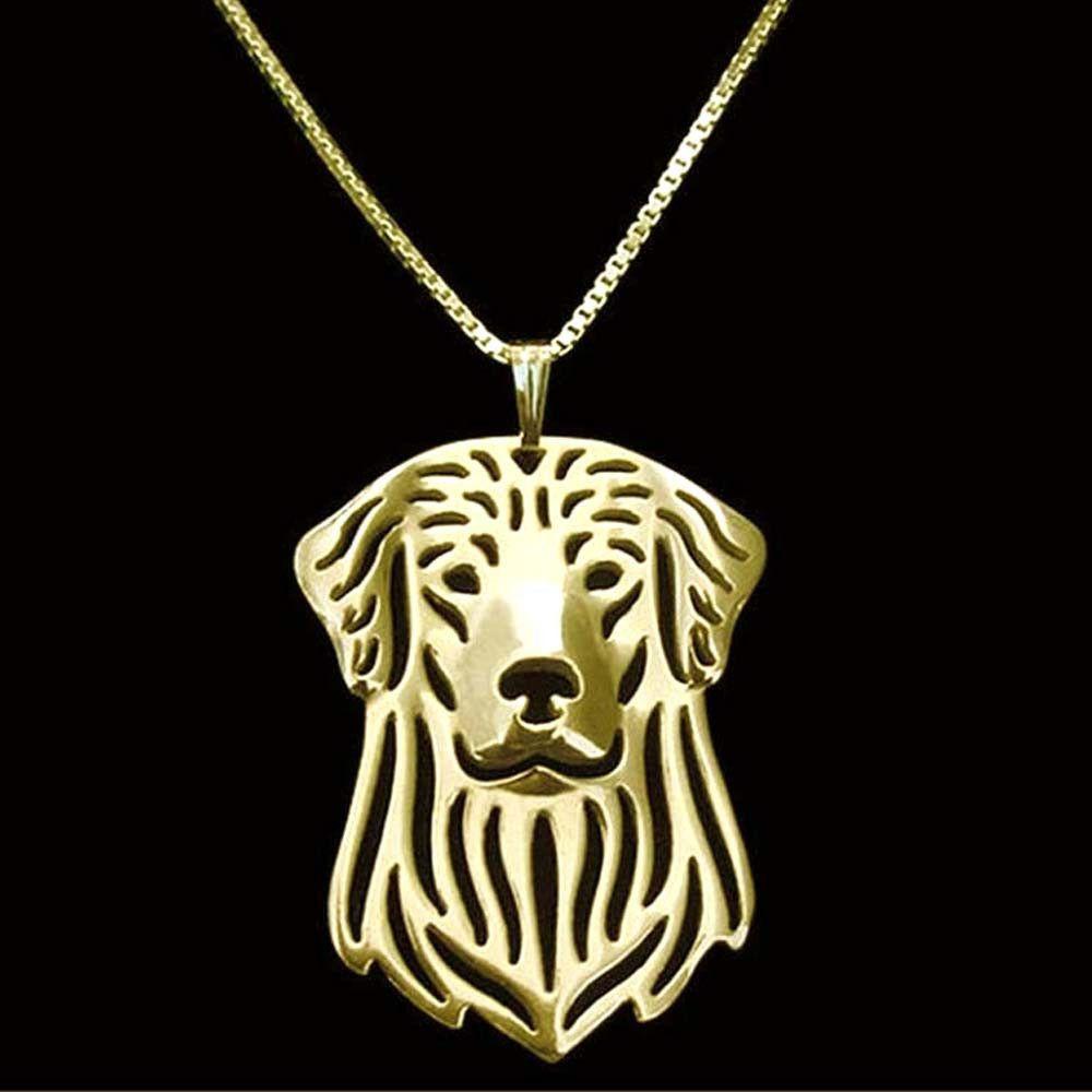 Golden Retriever Dog Necklace-KaboodleWorld