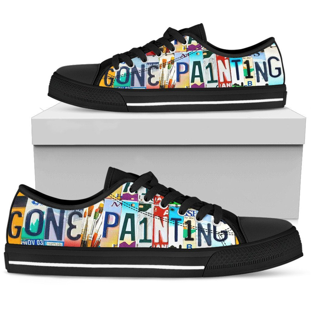 Gone Painting Low Top Shoes-KaboodleWorld