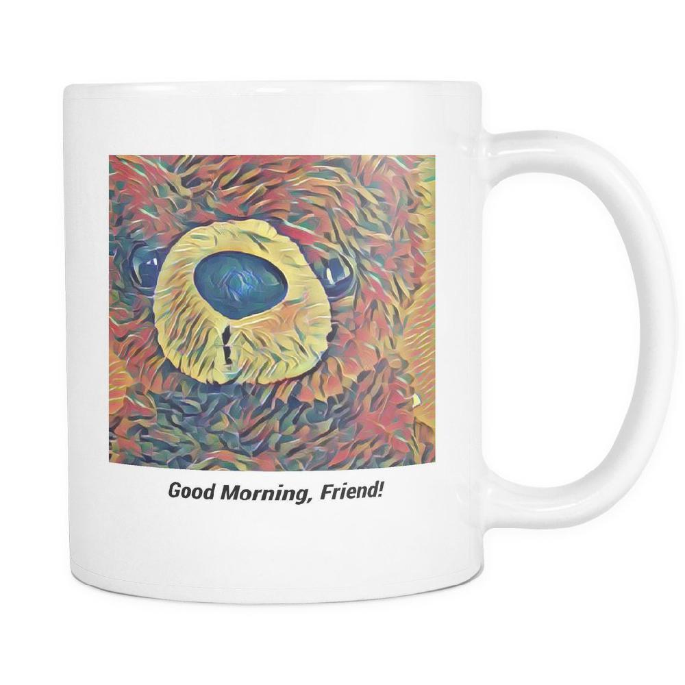 Good morning, Friend! Bear Coffee Mug-KaboodleWorld