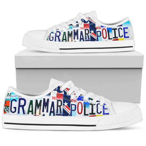 Grammar Police Low Top Shoes-KaboodleWorld