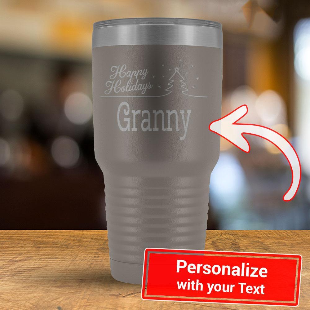 Happy Holidays - PERSONALIZED - 30oz Tumbler-KaboodleWorld