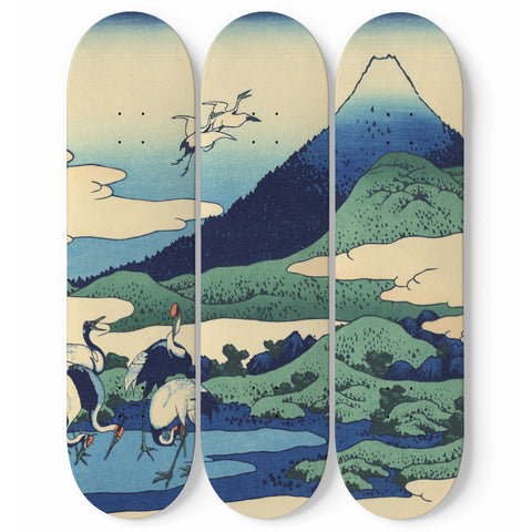 Hokusai Umegawa in Sagami Skateboard Wall Art-KaboodleWorld
