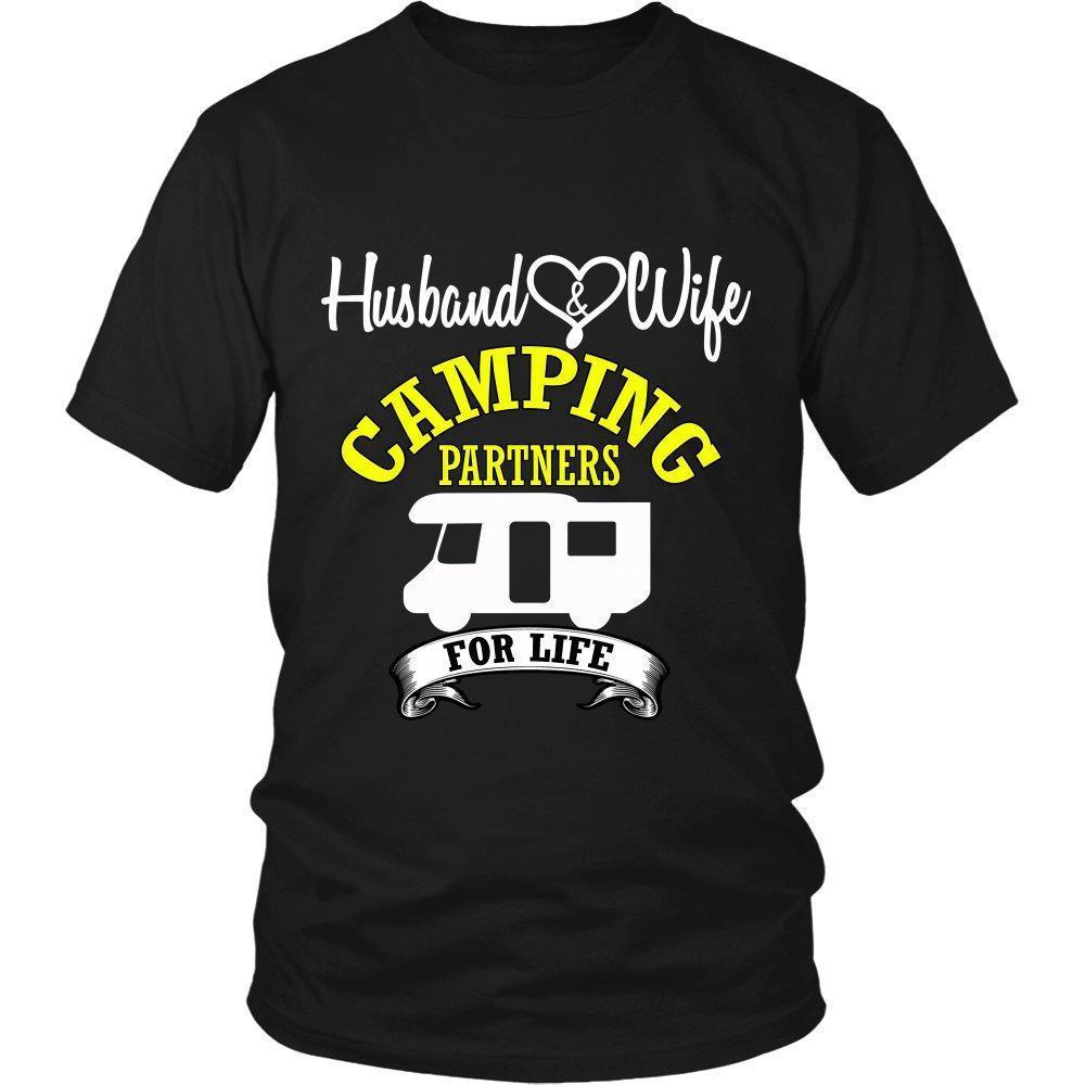 Husband and Wife Camping Partners for Life Unisex Shirt-KaboodleWorld