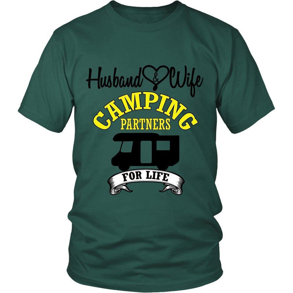 Husband and Wife Camping Partners for Life Unisex Shirt-KaboodleWorld