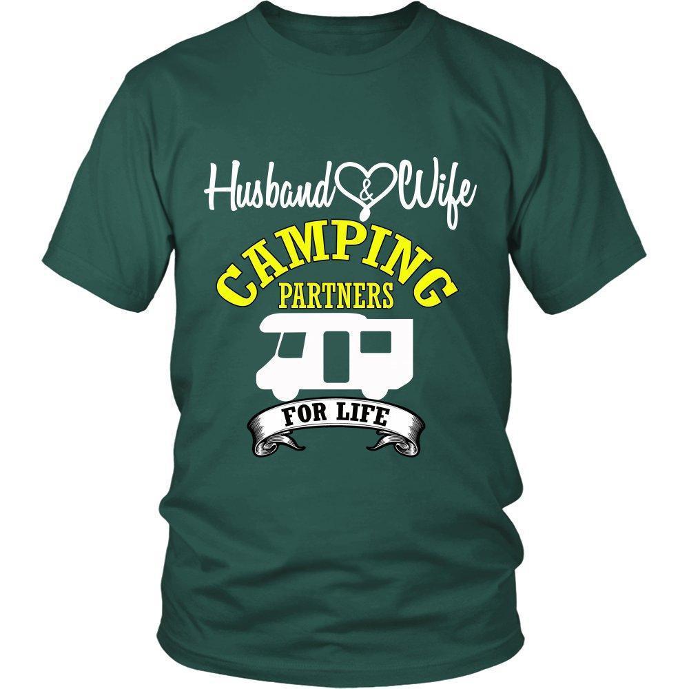 Husband and Wife Camping Partners for Life Unisex Shirt-KaboodleWorld