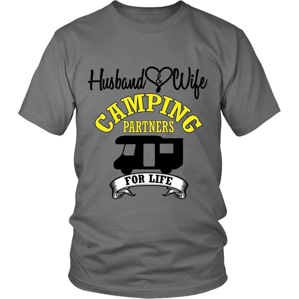 Husband and Wife Camping Partners for Life Unisex Shirt-KaboodleWorld