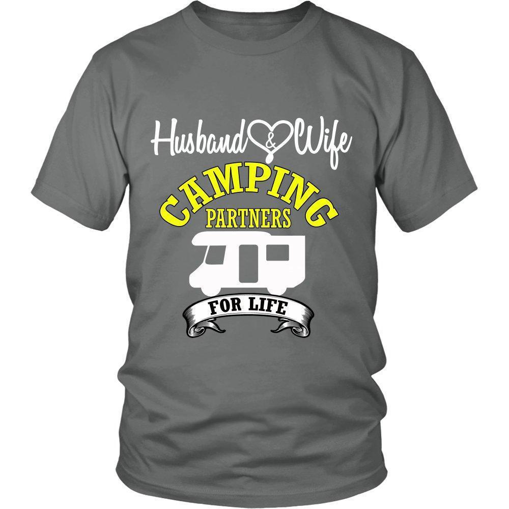 Husband and Wife Camping Partners for Life Unisex Shirt-KaboodleWorld