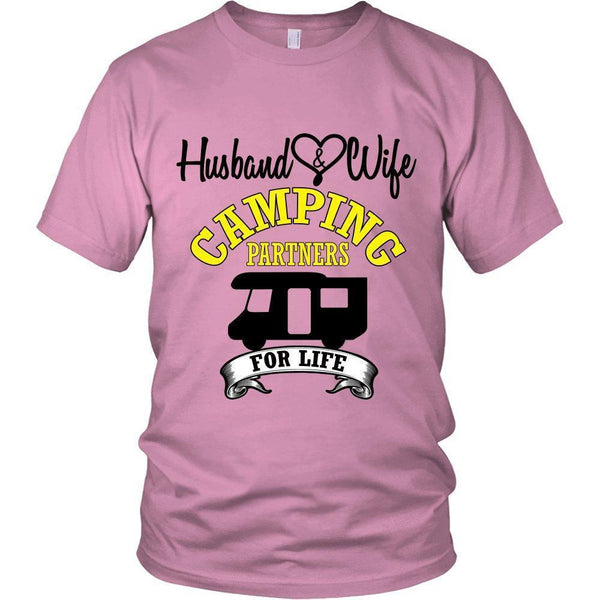 Husband and Wife Camping Partners for Life Unisex Shirt-KaboodleWorld