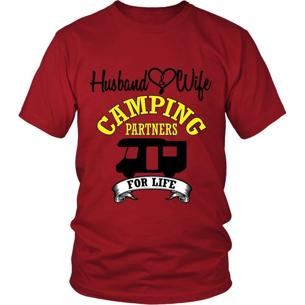 Husband and Wife Camping Partners for Life Unisex Shirt-KaboodleWorld