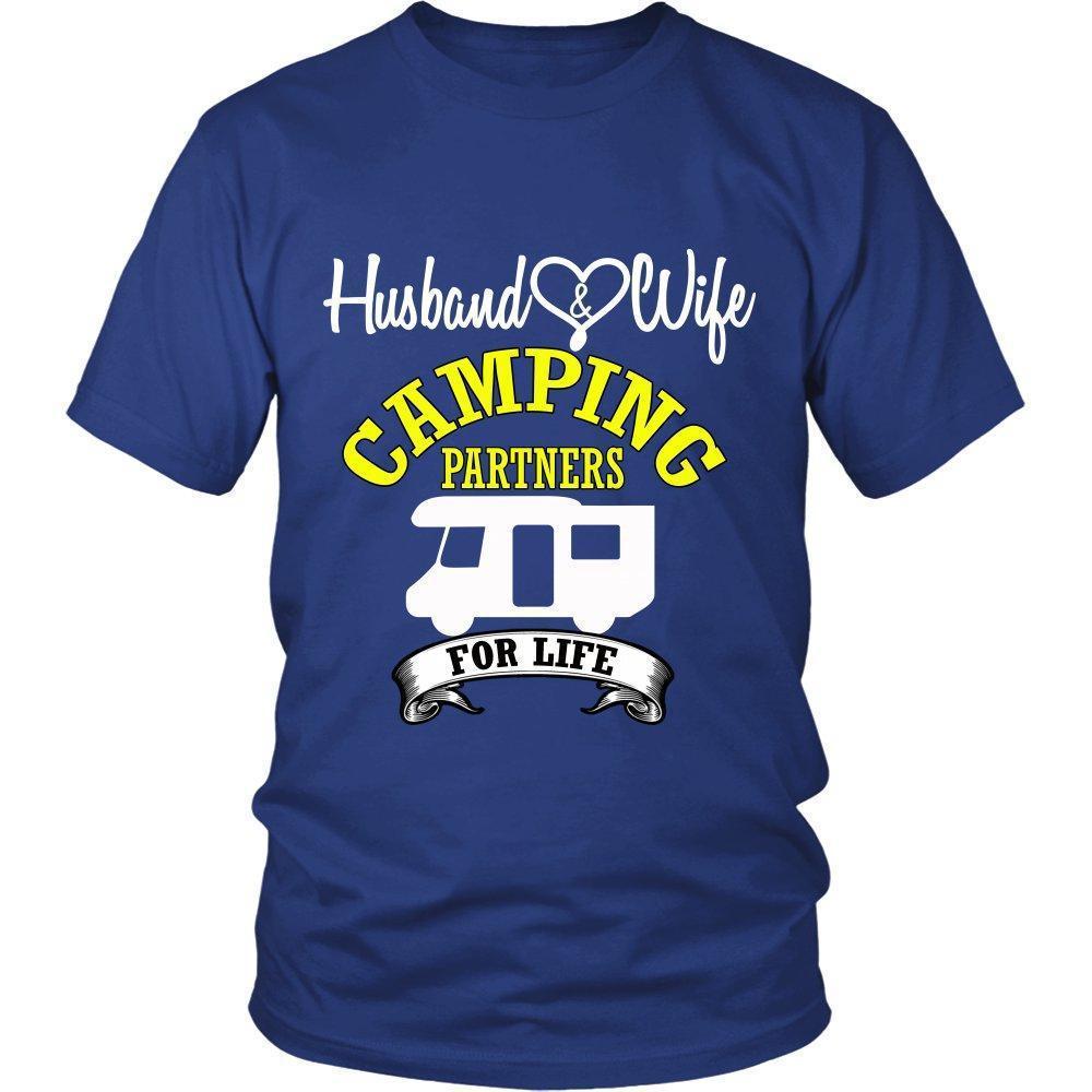 Husband and Wife Camping Partners for Life Unisex Shirt-KaboodleWorld