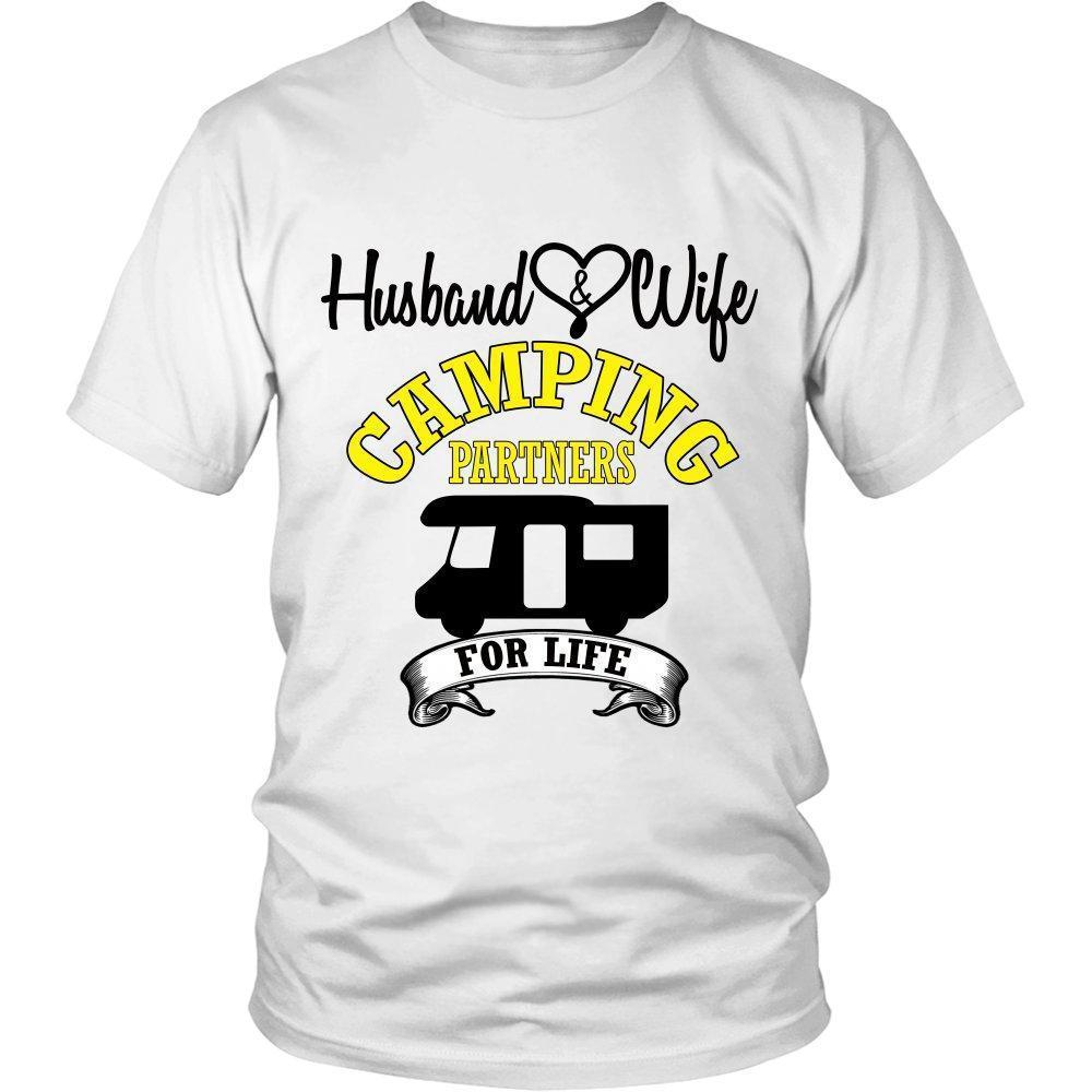 Husband and Wife Camping Partners for Life Unisex Shirt-KaboodleWorld