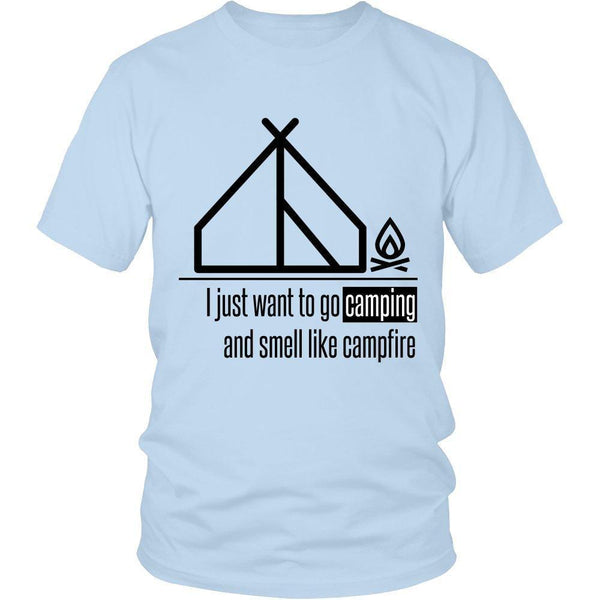 'I Just Want To Go Camping And Smell Like Campfire' T-Shirt-KaboodleWorld