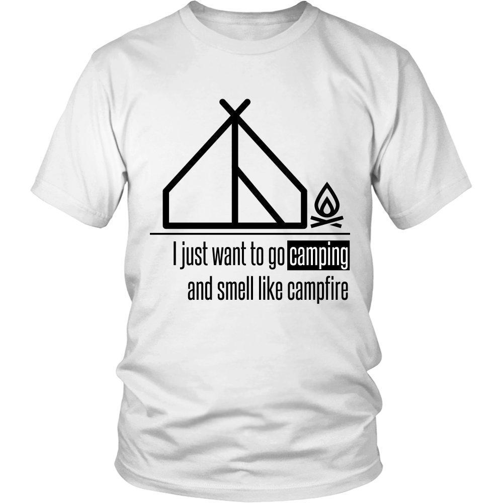 'I Just Want To Go Camping And Smell Like Campfire' T-Shirt-KaboodleWorld