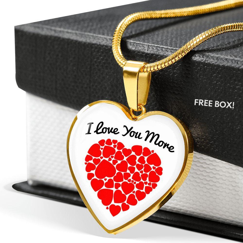 I Love You More - Luxury Necklace with Heart Pendant-KaboodleWorld