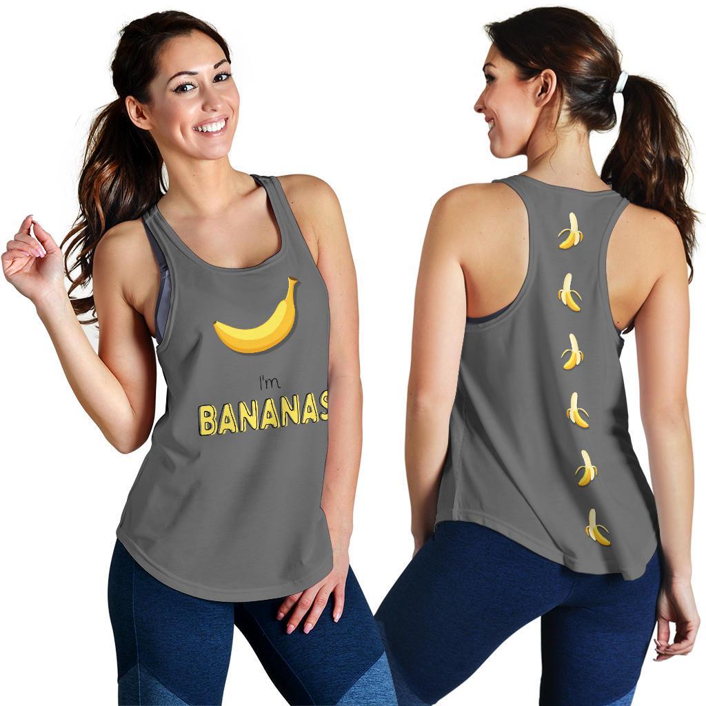 I'm Bananas Racerback Grey Tank Top-KaboodleWorld