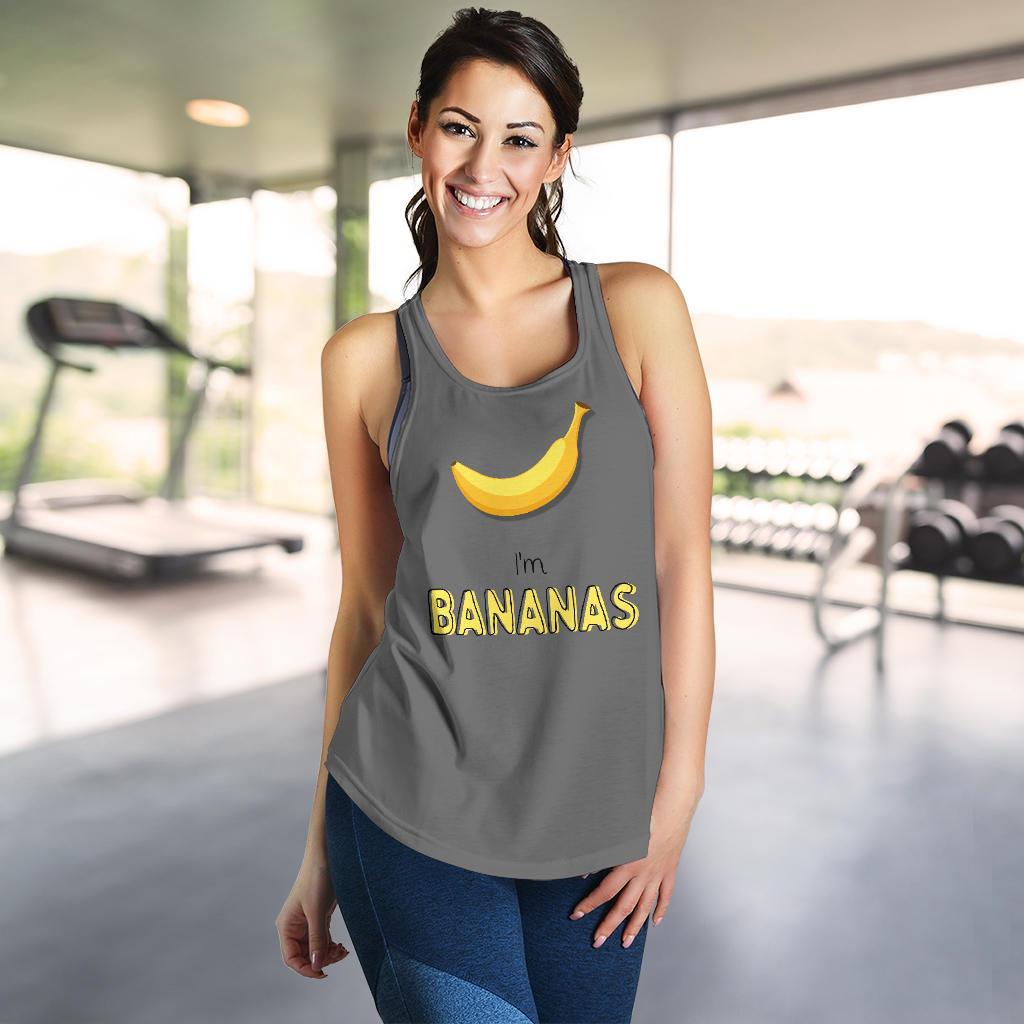 I'm Bananas Racerback Grey Tank Top-KaboodleWorld