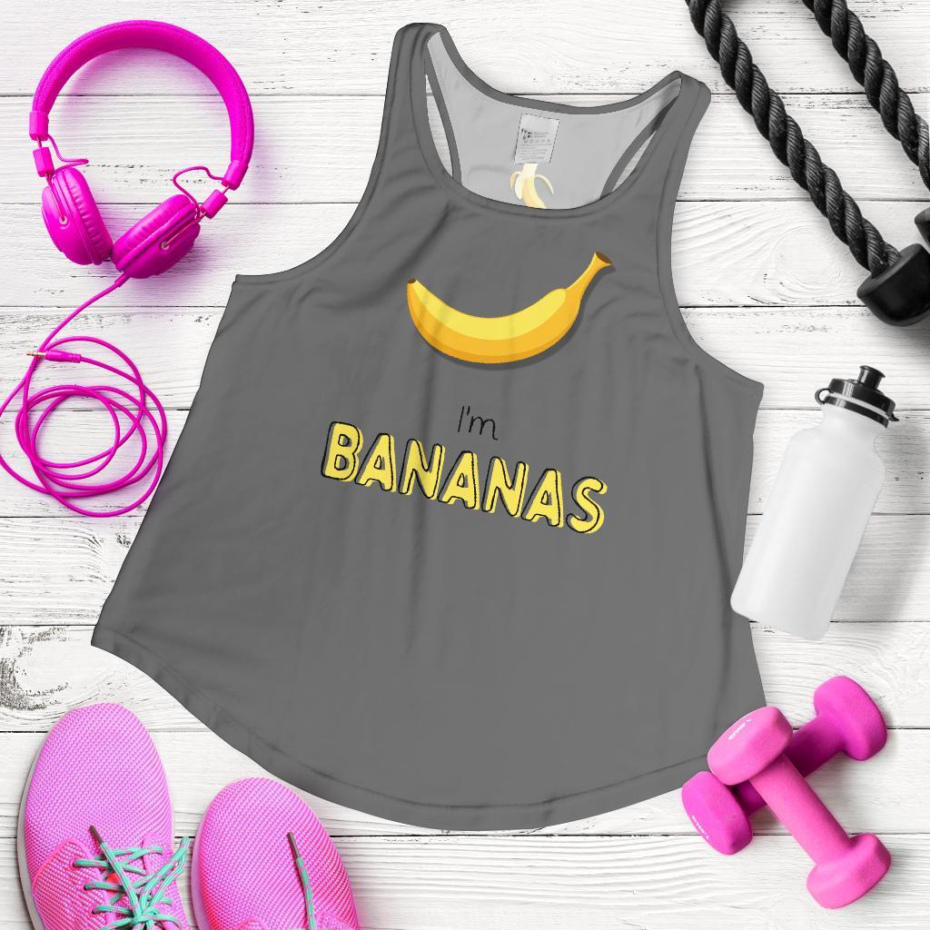 I'm Bananas Racerback Grey Tank Top-KaboodleWorld