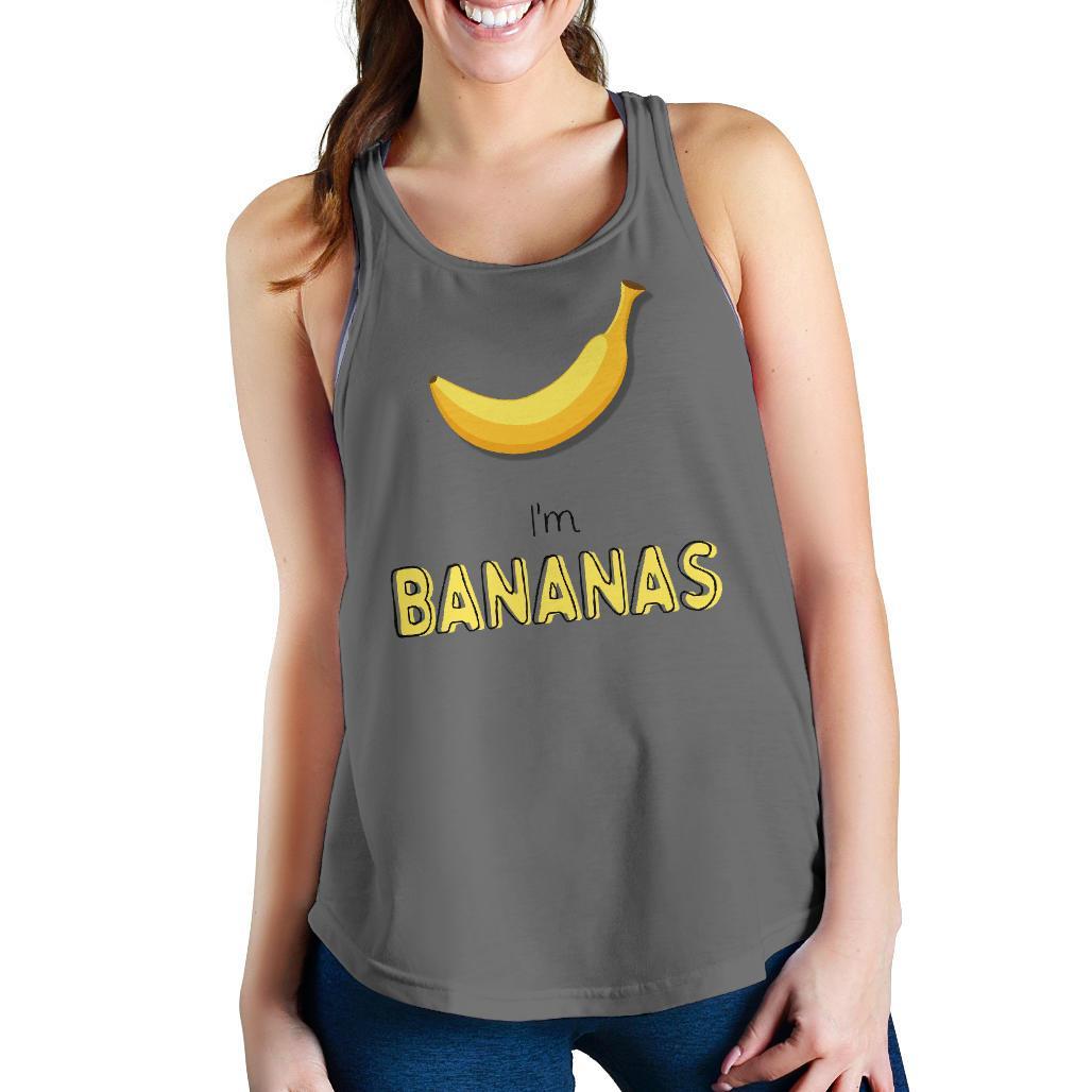 I'm Bananas Racerback Grey Tank Top-KaboodleWorld