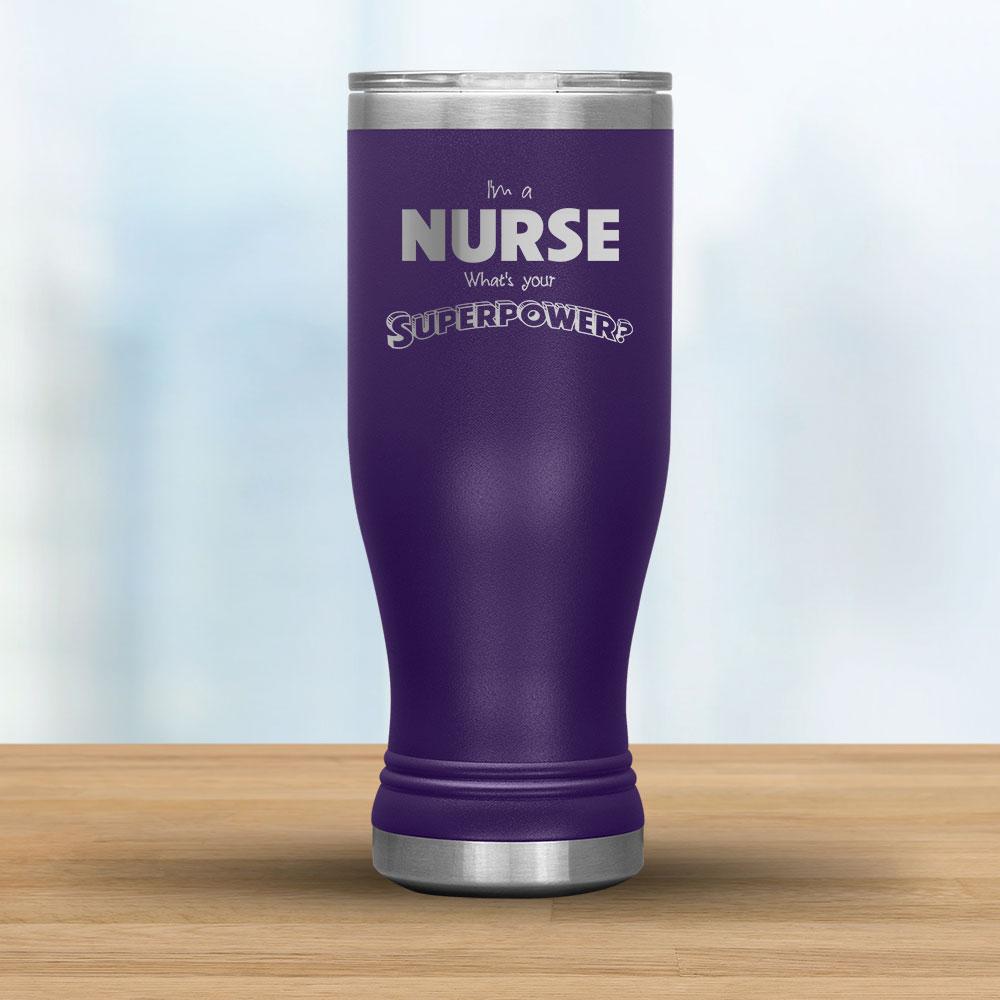 I'm a Nurse What's your Superpower? - 20oz Boho Tumbler-KaboodleWorld