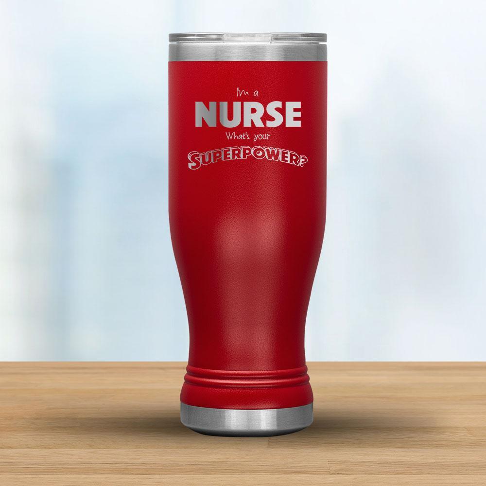 I'm a Nurse What's your Superpower? - 20oz Boho Tumbler-KaboodleWorld
