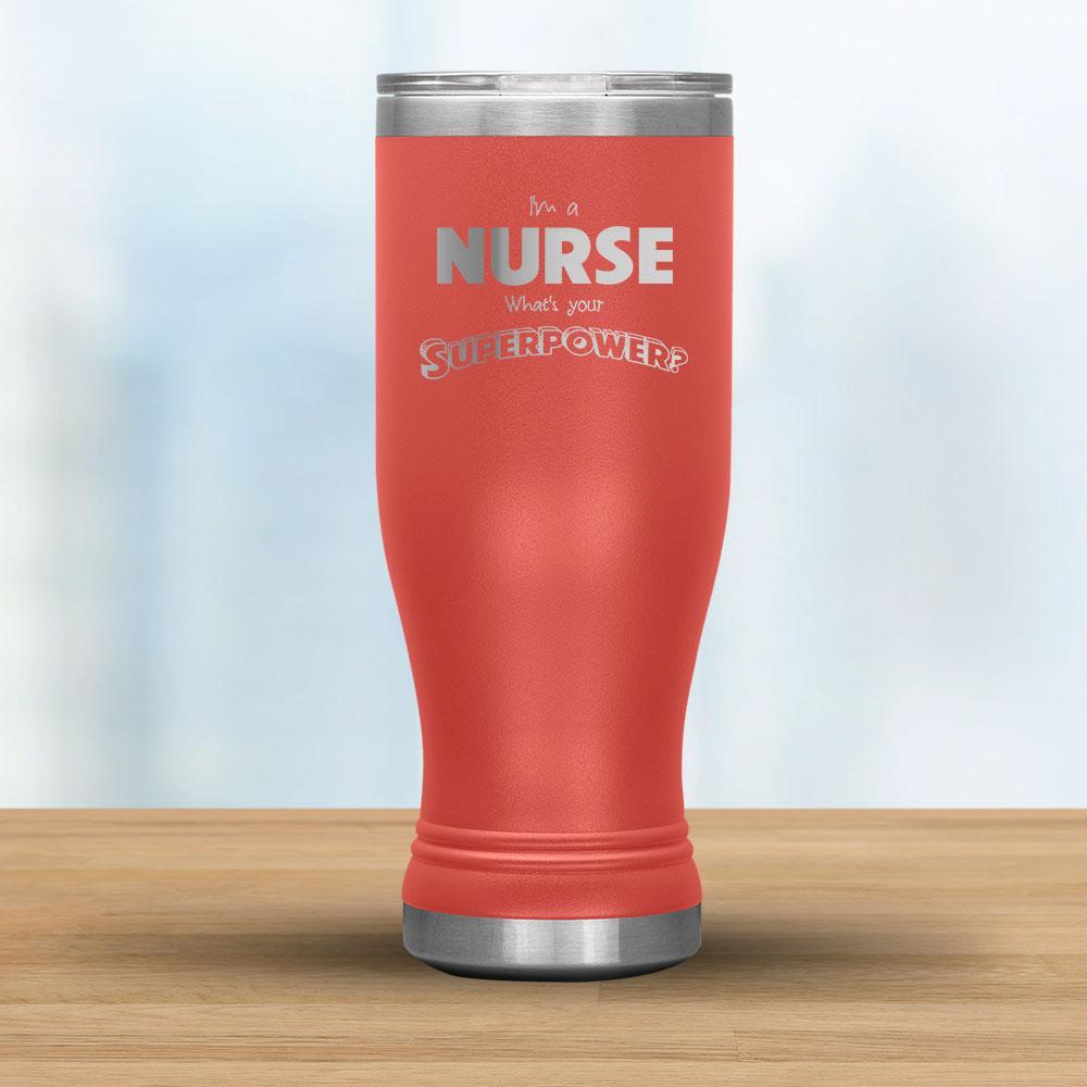 I'm a Nurse What's your Superpower? - 20oz Boho Tumbler-KaboodleWorld